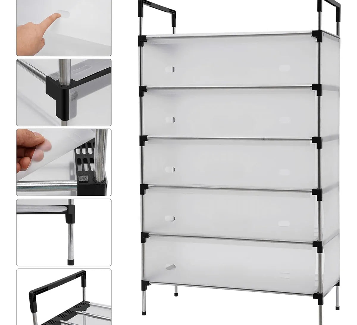 Zapatero con Tapa de 6 Niveles – Orden y Estilo para tu Hogar